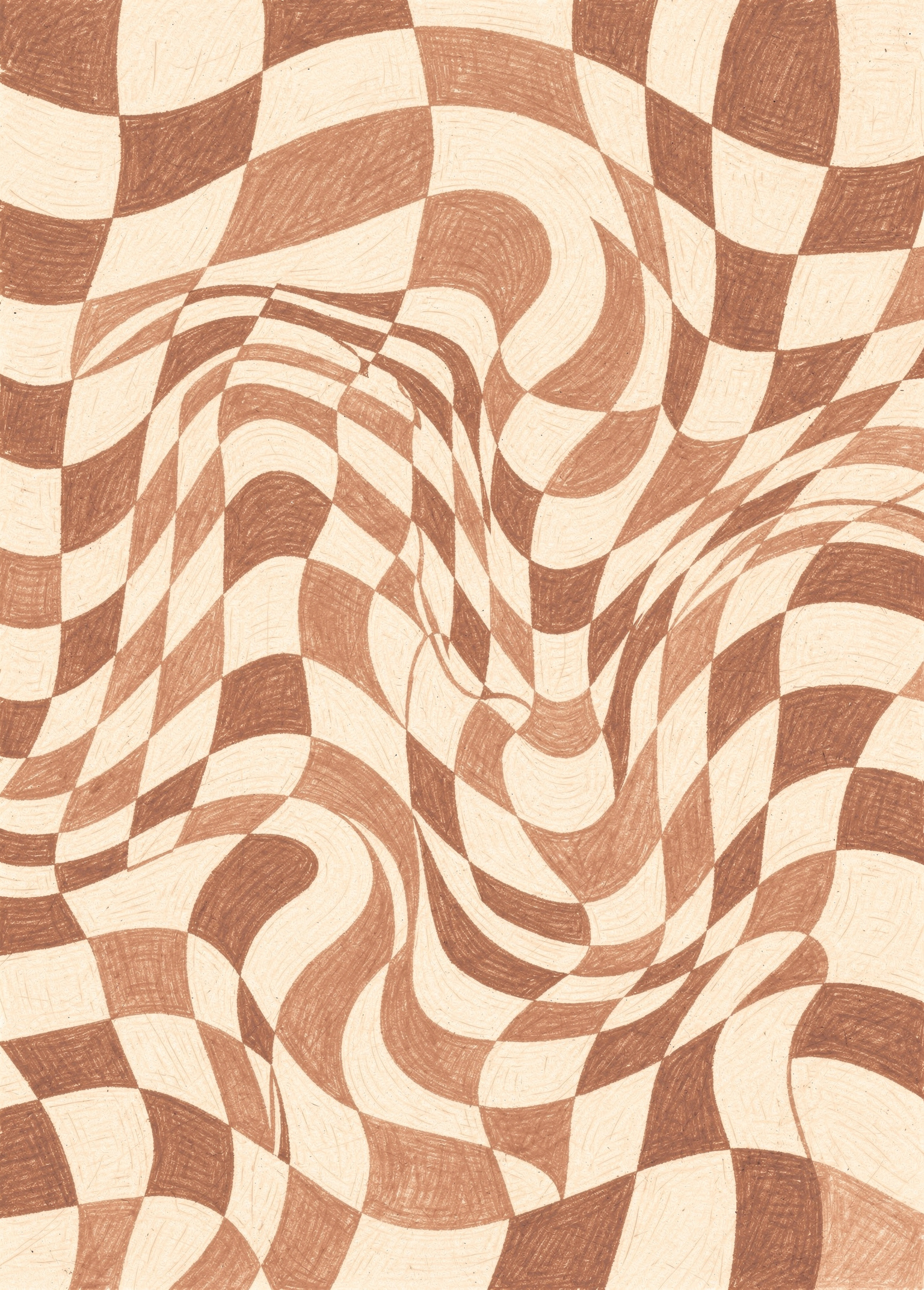 Terracotta Grid poster