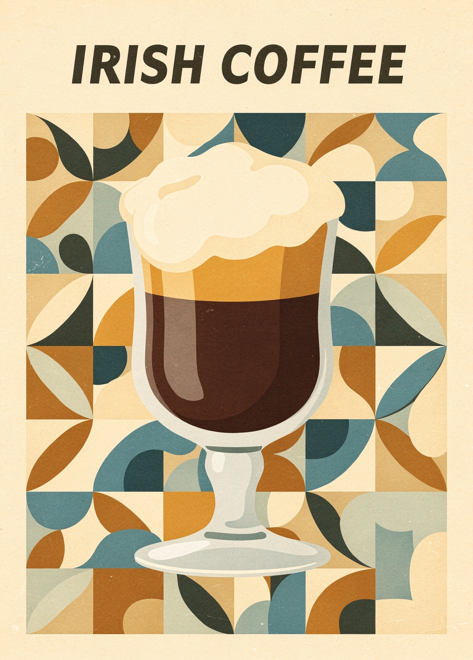 Irish Coffee Retro poster