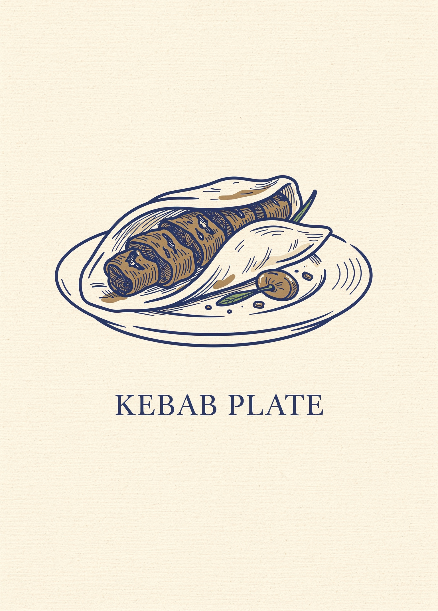 Kebab Plate Line poster