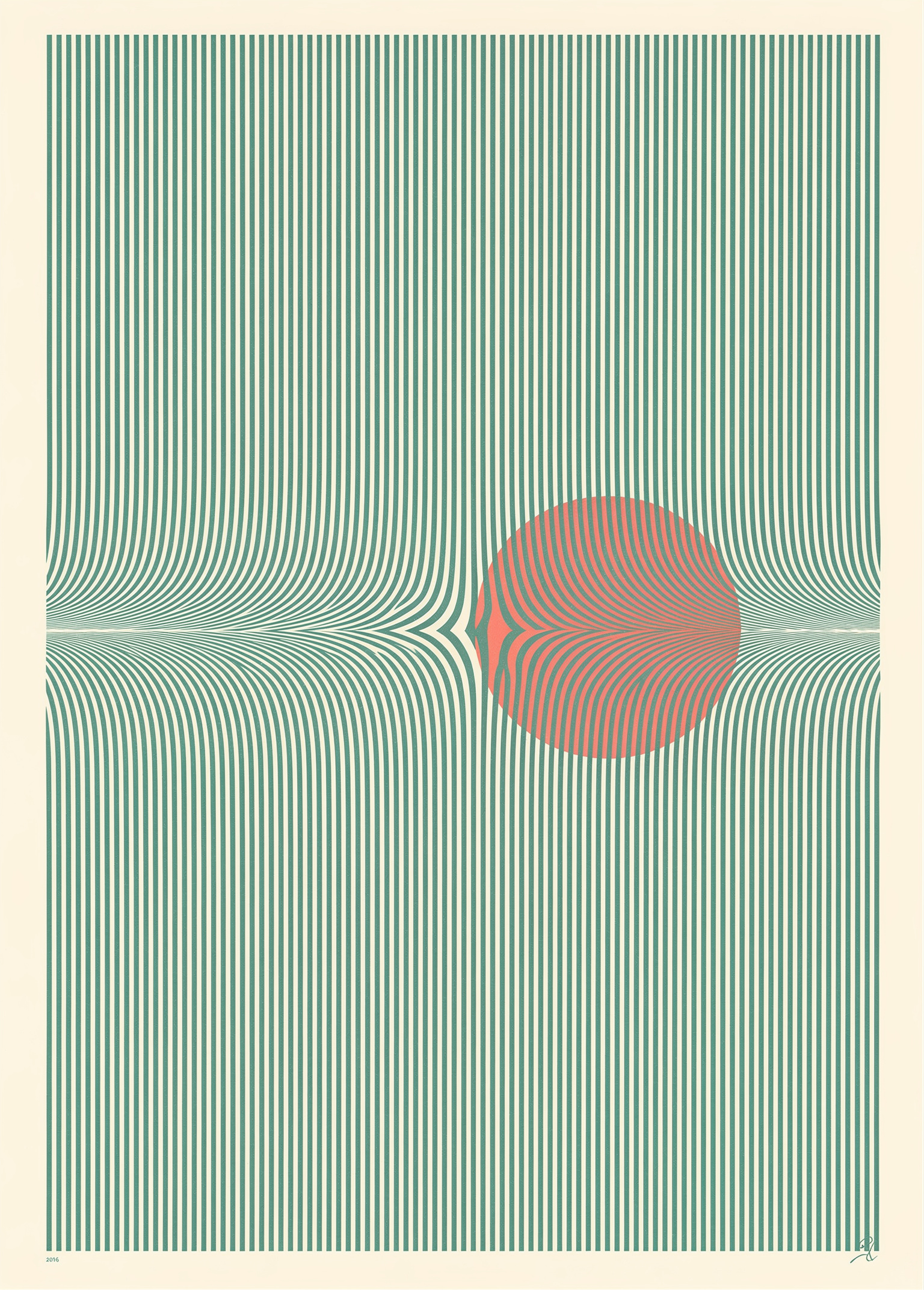 Teal Ripple poster